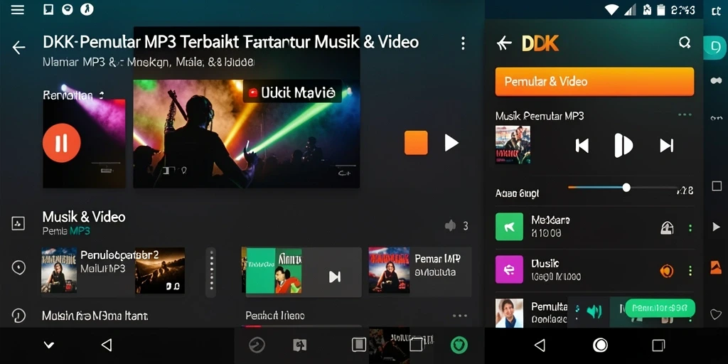Antarmuka DKK yang menarik untuk pemutar MP3.