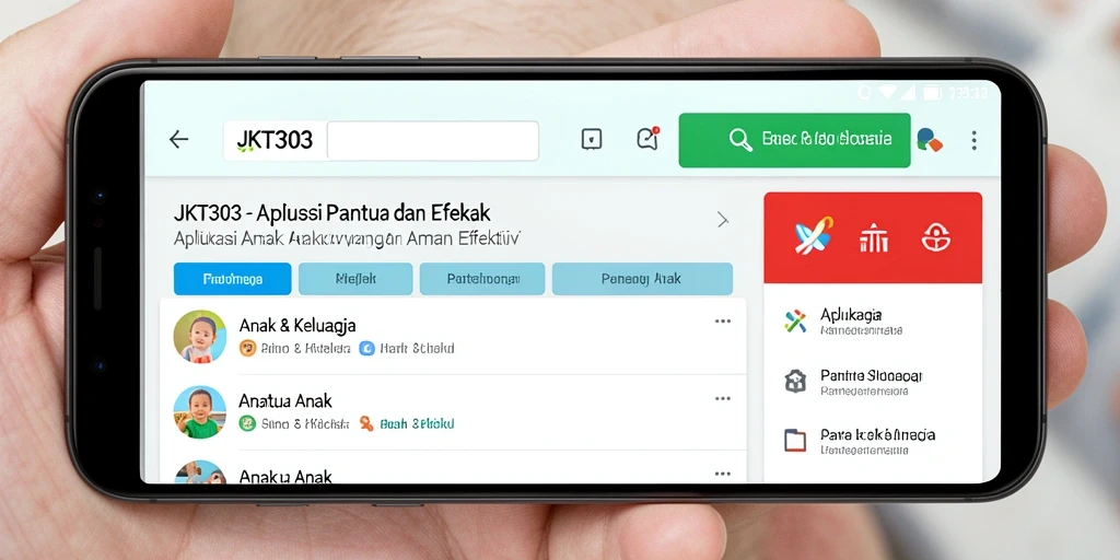 Tampilan antarmuka JKT303 yang ramah pengguna untuk Pantau Anak.