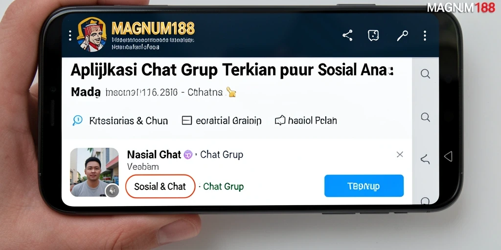 Antarmuka modern MAGNUM188 untuk pengalaman Chat Grup yang menyenangkan.