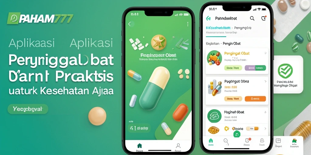 Antarmuka aplikasi PAHAM777 yang intuitif untuk mengingat waktu obat.