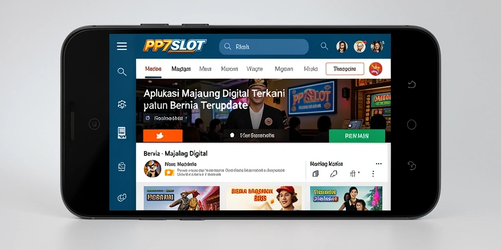 Tampilan antarmuka aplikasi PP7SLOT yang menarik dan fungsional.