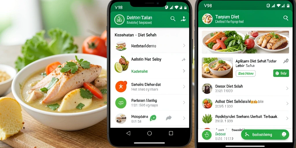Antarmuka user-friendly V98 untuk diet sehat.